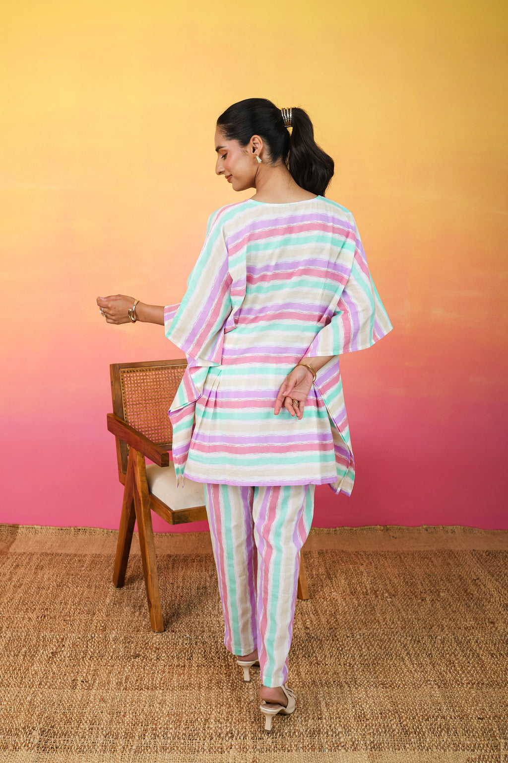 Satrangi Kaftaan Co-ord Set